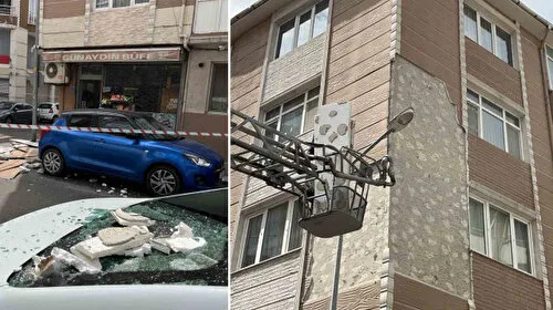 Çorlu'da Bina Cephesi Çöktü! Deprem mi Oldu?