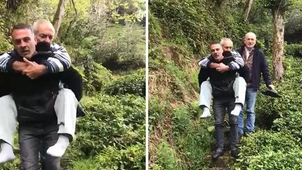Muhtarın Fedakarlığı: Köylüsünü Sırtında Taşıdı!